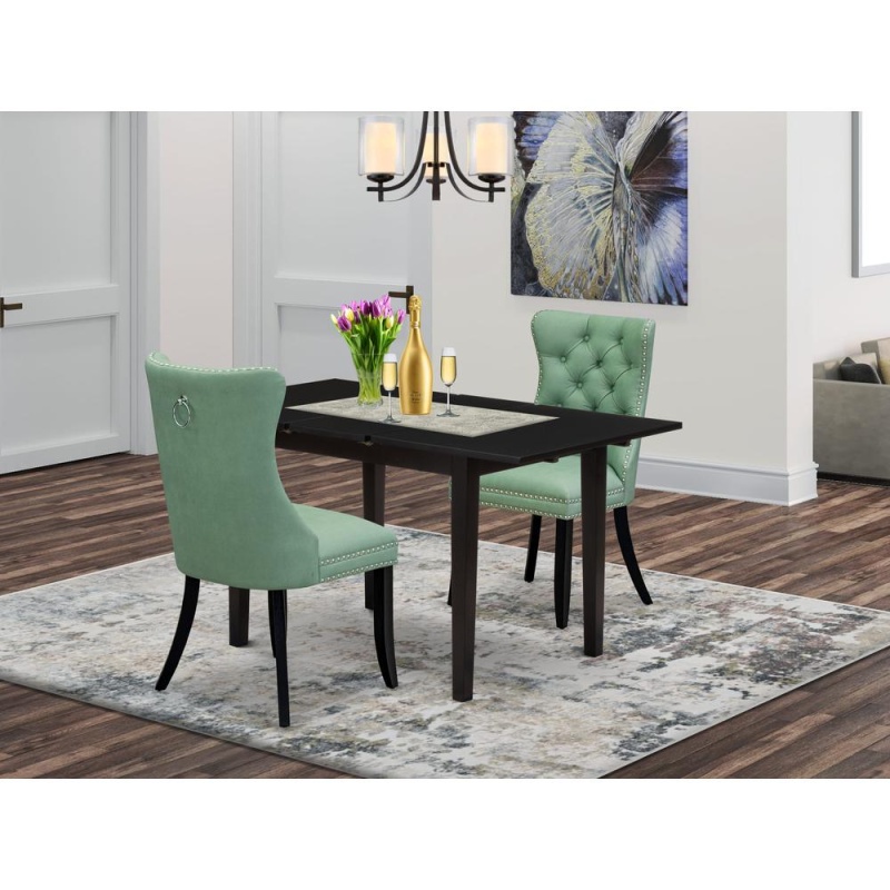 3 Piece Kitchen Table Set with Butterfly Leaf