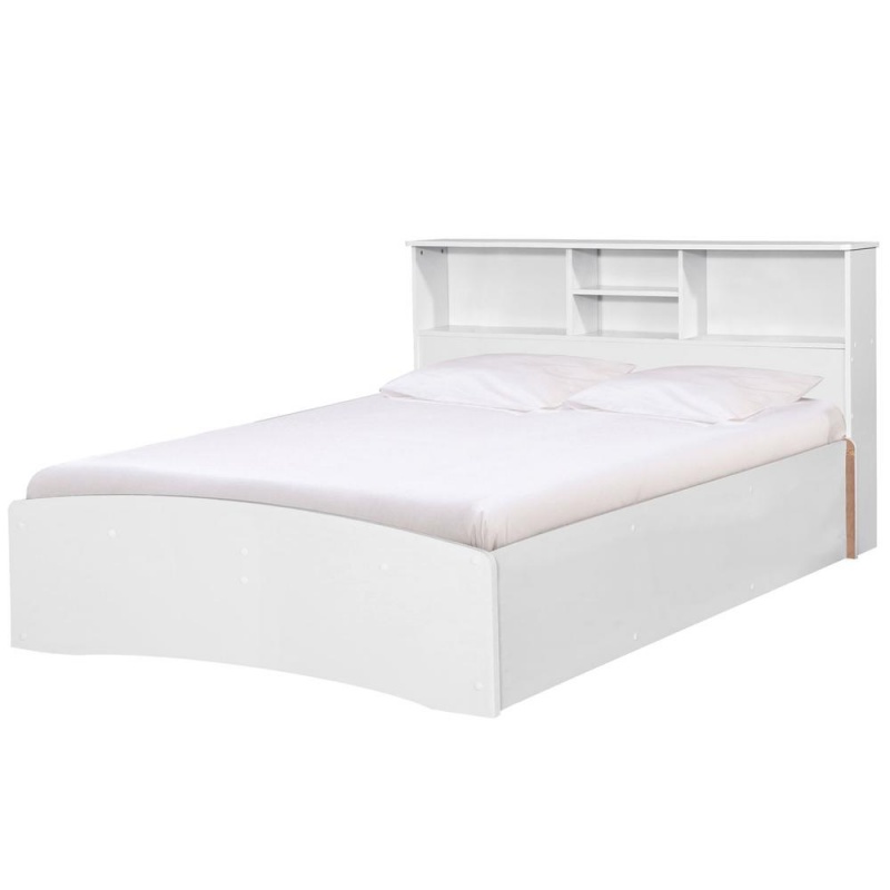 Better Home Products California Wooden Full Captains Bed In White