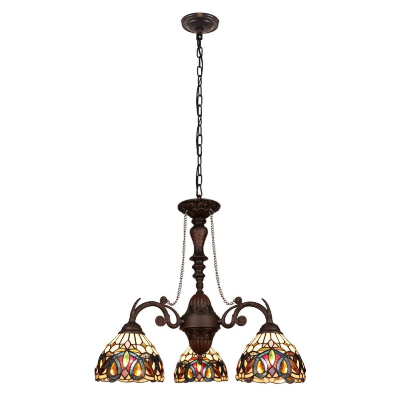 Serenity Victorian-Style 3-Light Dark Bronze Finish Mini Chandelier 24" Wide