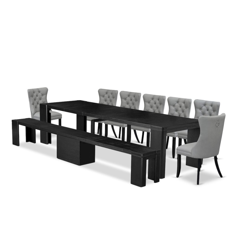 9-Piece Dining Room Table Set A Rectangular Kitchen Table