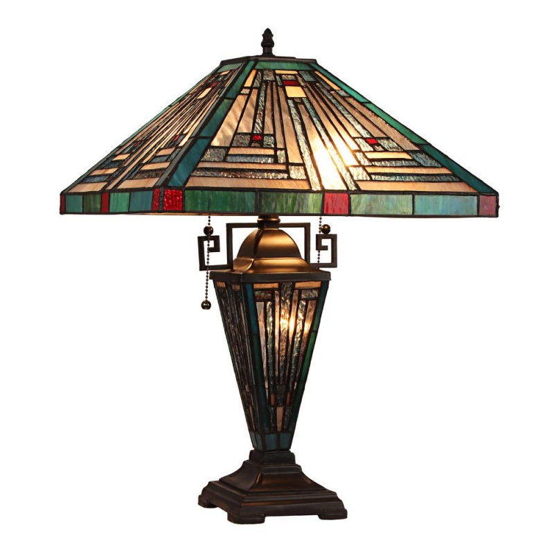 Chloe Lighting Innes Mission Tiffany-Style Table Lamp