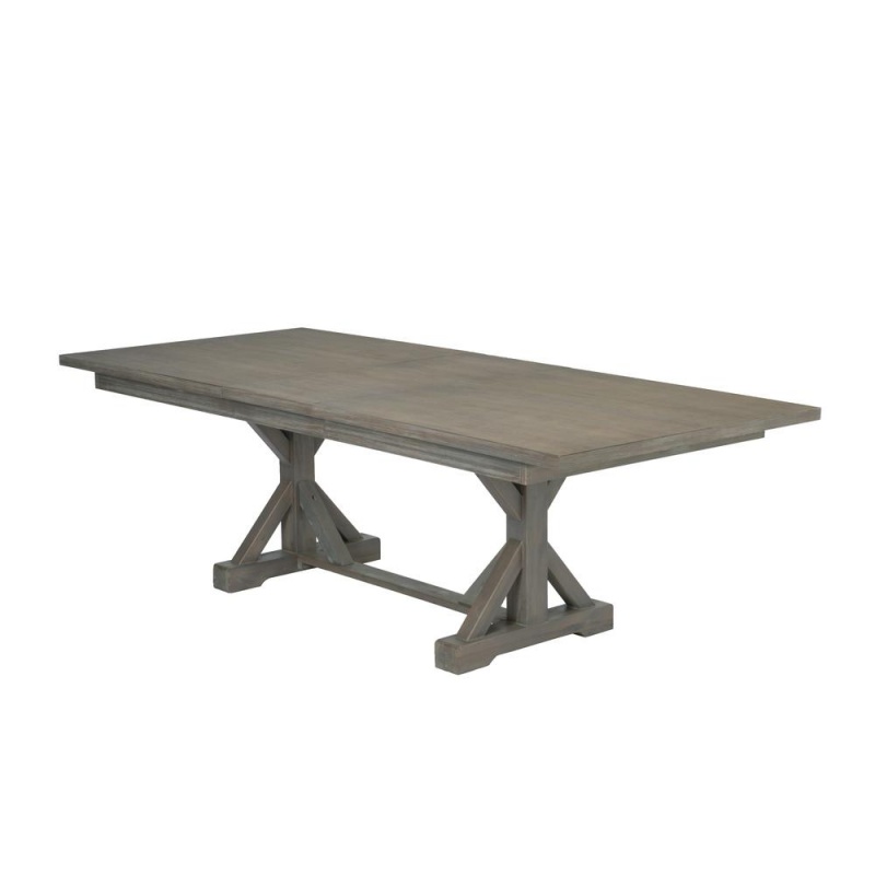 78"-96" Rustic Grey Extension Dining Table