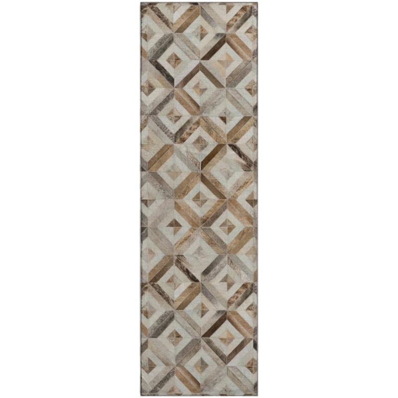 Luxury Washable Indoor/Outdoor Bozeman Gray Runner Rug