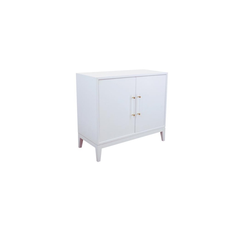 Orbis White Lacquer Cabinet