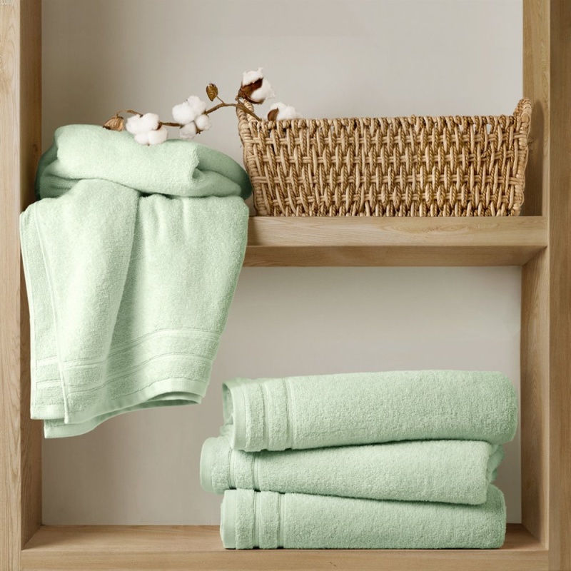 Quick Dry 100% Cotton Towel Set, Seafoam Color
