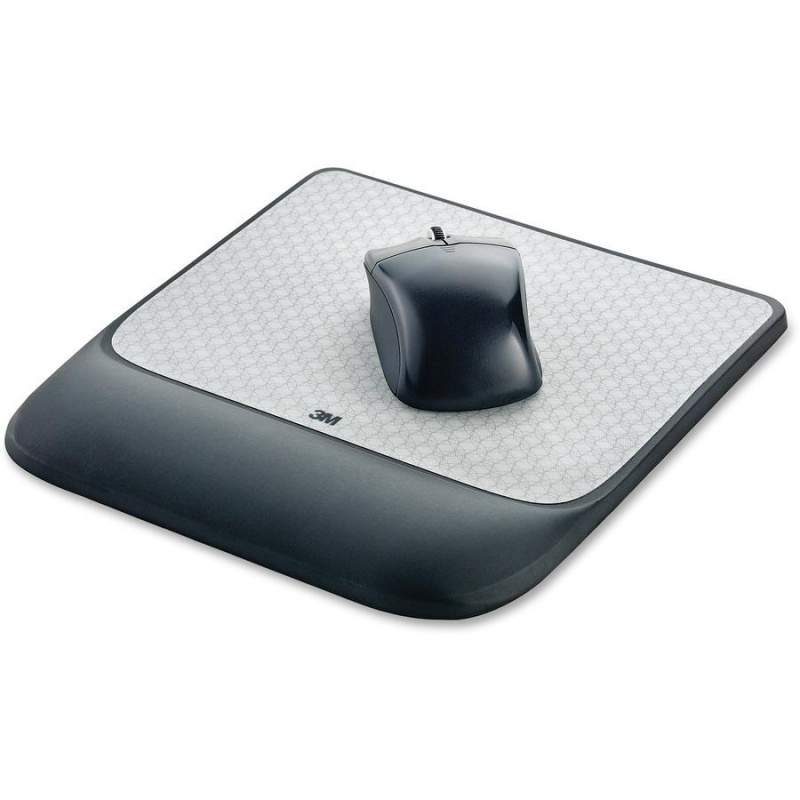 3M Precise Mouse Pad With Gel Wrist Rest - 0.70" X 8.50" X 9" Dimension - Black - Gel - 1 Pack