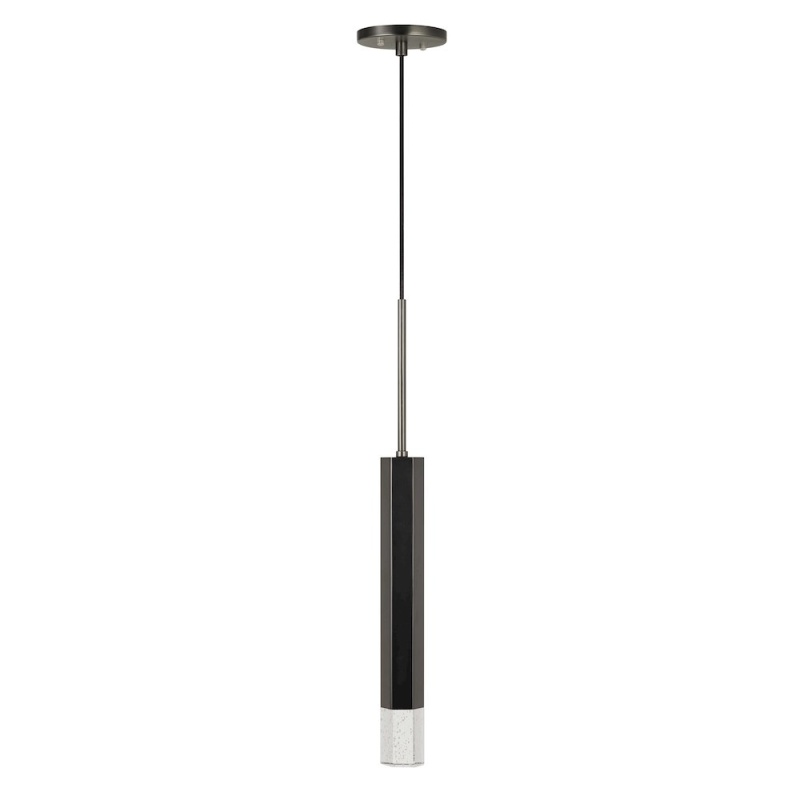 Integrated LED Dimmable Hexagonal Aluminum Casted 1-Light Pendant