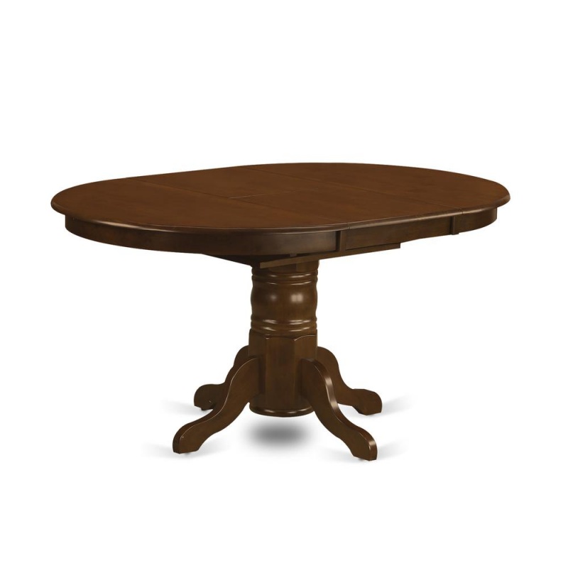 Kenley Oval Single Pedestal Oval Dining Table 42"X60" With 18" Butterfly Leaf