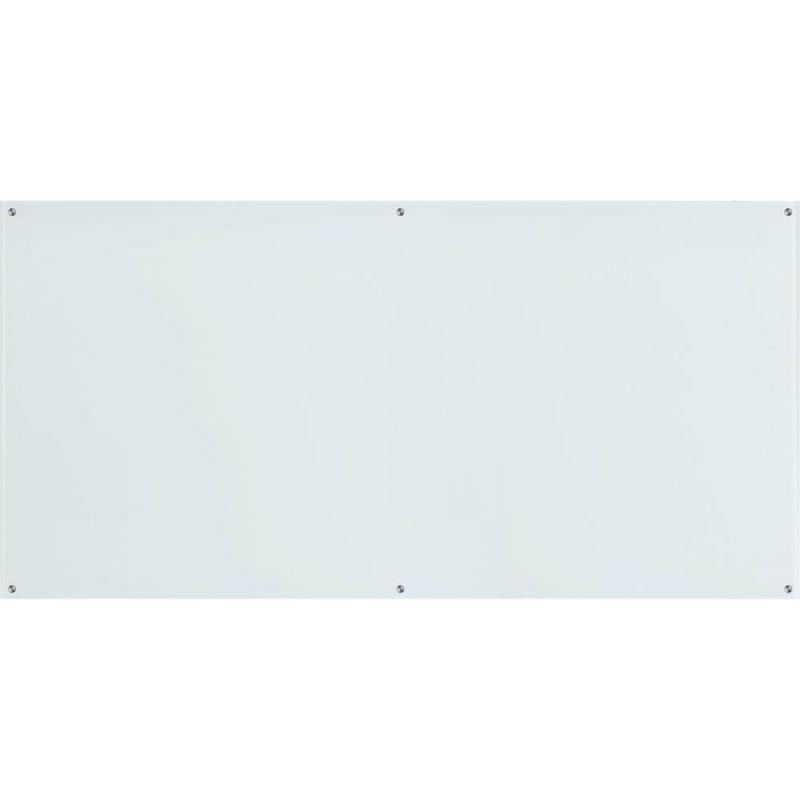 Lorell Premium Glass Board - 96" (8 Ft) Width X 48" (4 Ft) Height - White Glass Surface - Rectangle - 1 Each