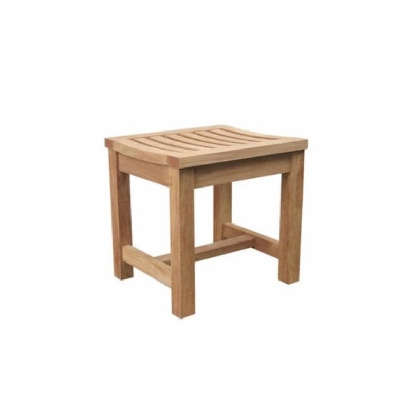 Madison 24" Backless Chair, Solid Teak Wood