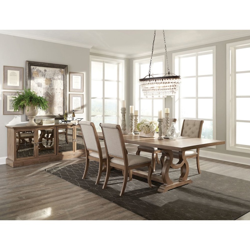 Brockway 5-Piece Extension Leaf Dining Set Barley Brown