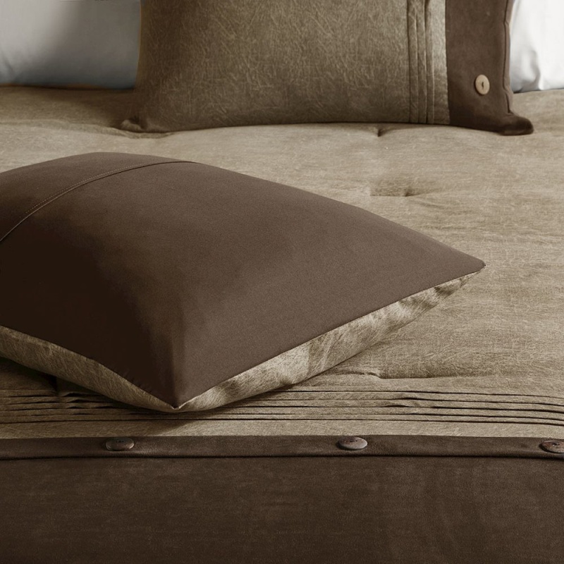 7 Piece Faux Suede Comforter Set