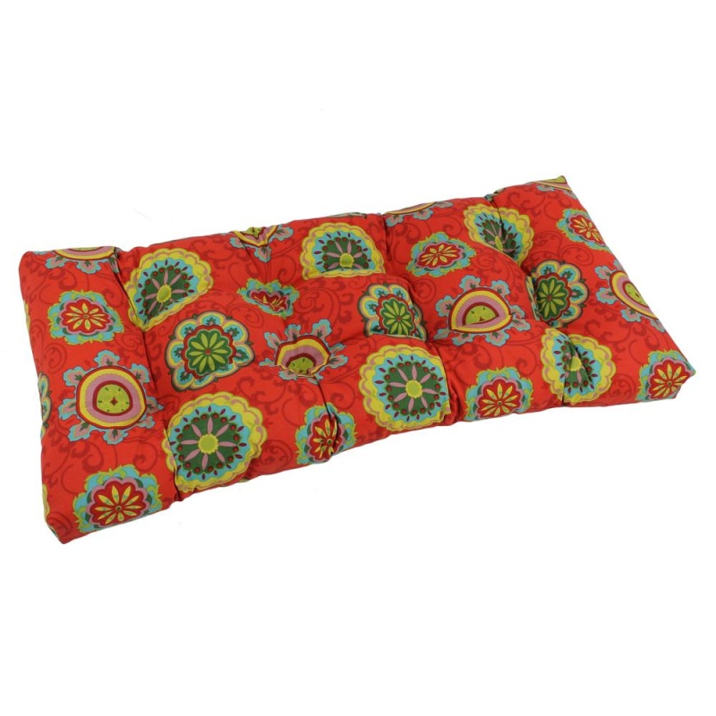 42-Inch by 19-Inch Squared Patterned Tufted Loveseat Cushion