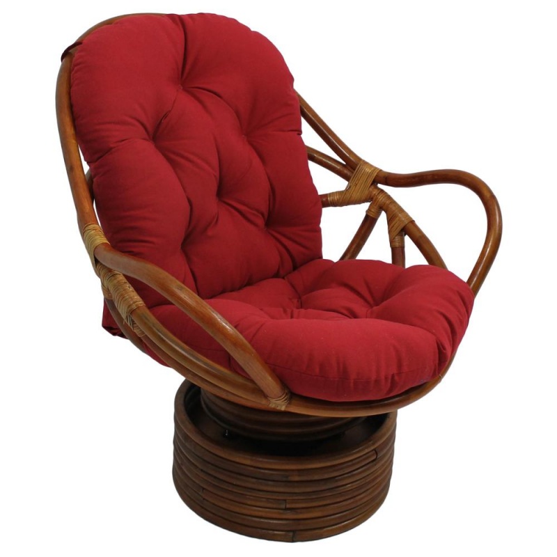 48-Inch By 24-Inch Solid Twill Swivel Rocker Cushion