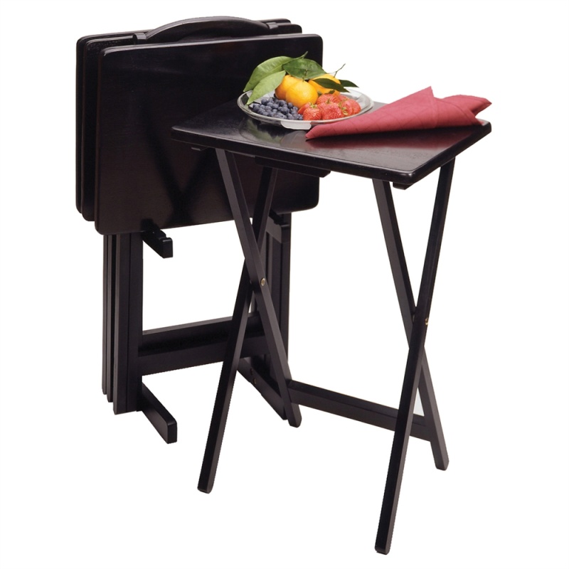 Alex 5-Pc TV Table Set Black