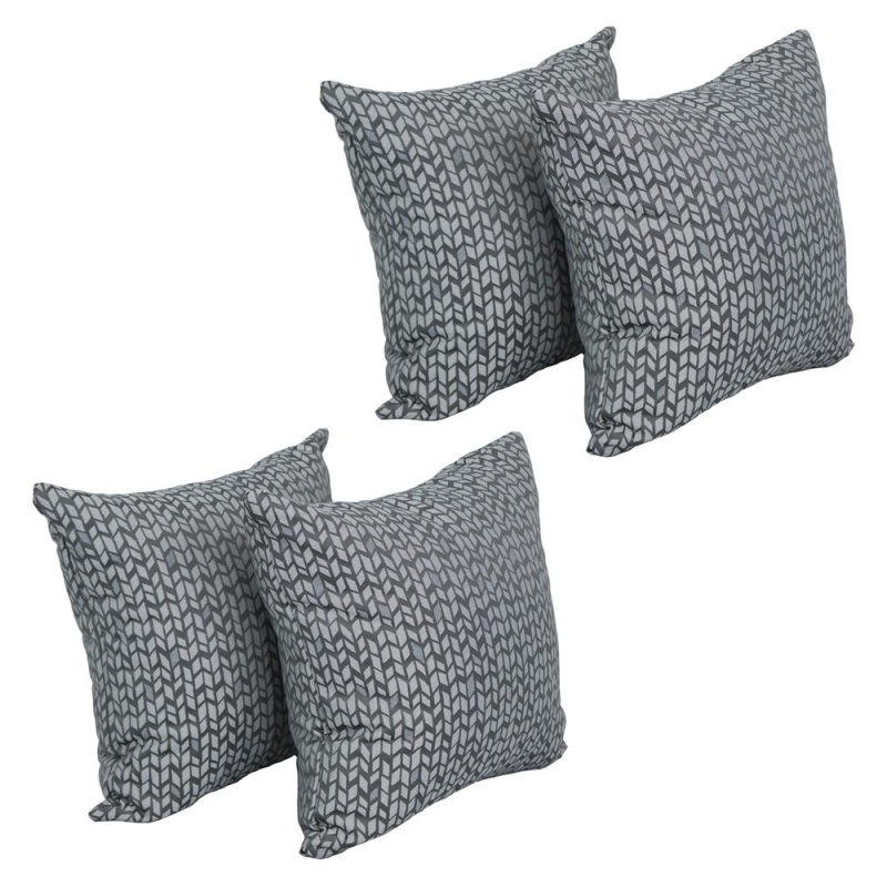 17-Inch Jacquard Throw Pillows With Inserts (Set Of 4) 9910-S4-Id-082