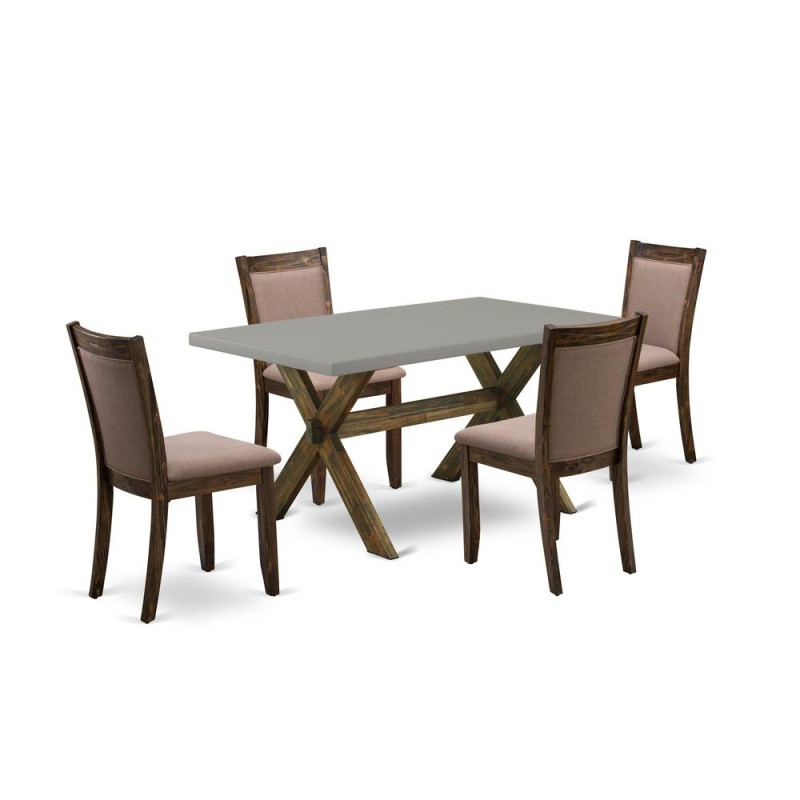East West Furniture 5-Pc Kitchen Dining Set