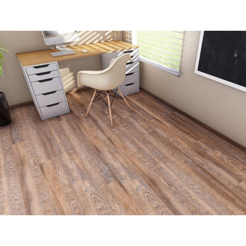 EVA Backing SPC Wood Flooring Planks, Golden Beige