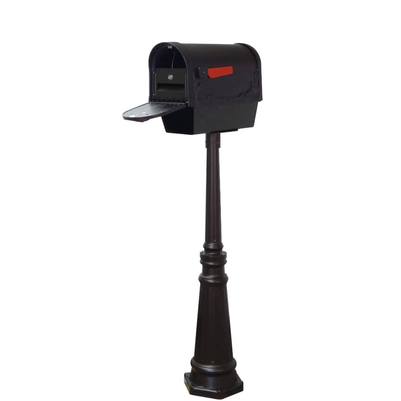 Floral Curbside Mailbox With Newspaper Tube