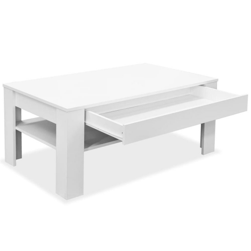 Vidaxl Coffee Table Chipboard 43.3"X25.6"X18.9" White