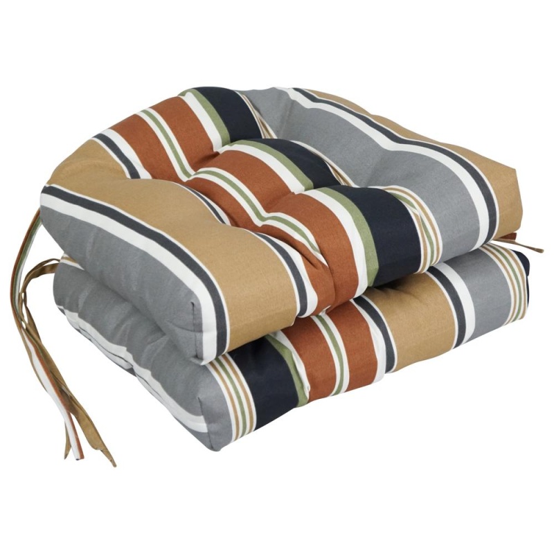 16-Inch Outdoor U-Shaped Tufted Chair Cushion