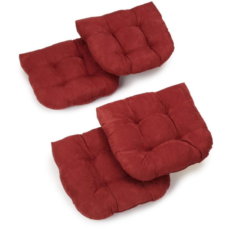 19-Inch U-Shaped Micro Suede Tufted Dining Chair Cushions (Set Of 4)