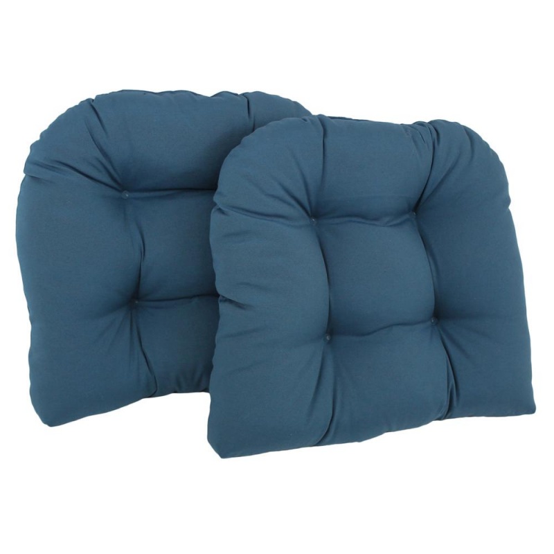 19-Inch U-Shaped Twill Tufted Dining Chair Cushion (Set Of 2)