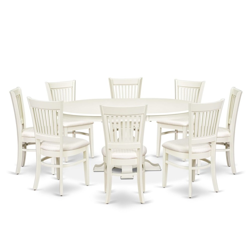 7-Piece Mid-Century Kitchen Set, Linen White