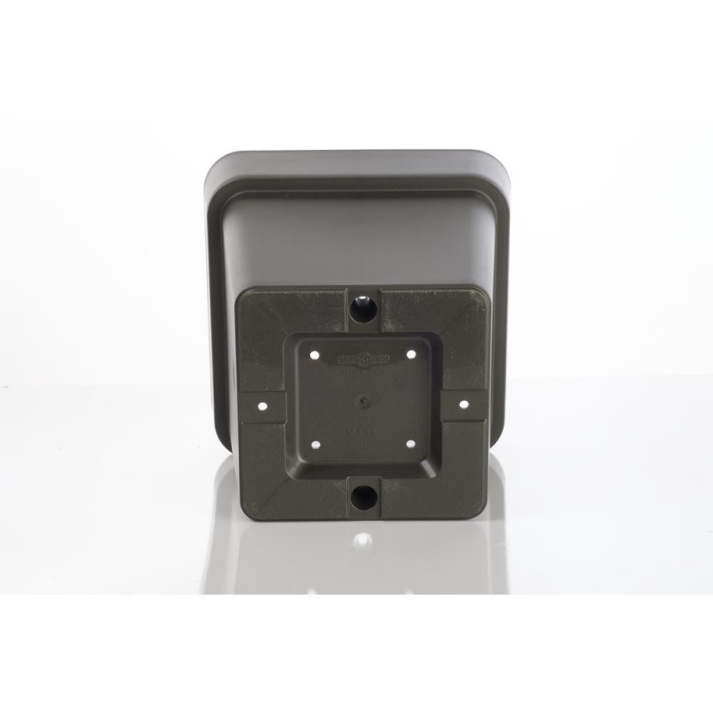 15.75" Modern Pac Square Pot With Drainhole In Anthracite Grey