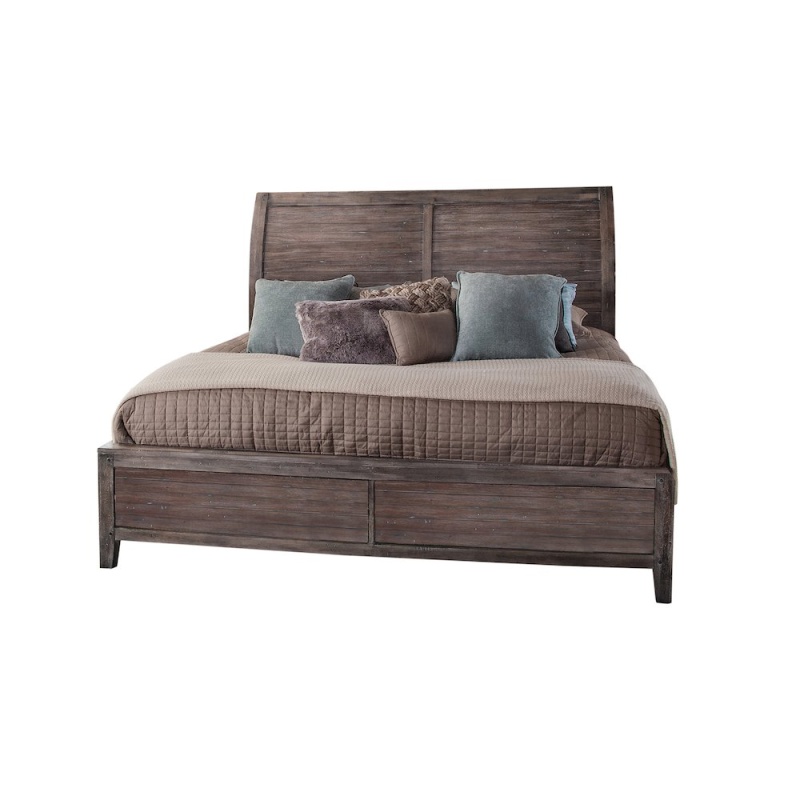 Aurora Queen Sleigh Bed with Panel Footboard