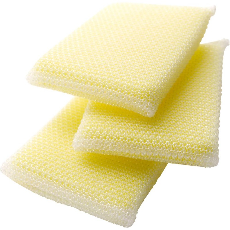 Scotch-Brite Dobie All-Purpose Cleaning Pads - 0.5" Height X 2.6" Width X 4.3" Depth - 24/Carton - Polyurethane - Yellow