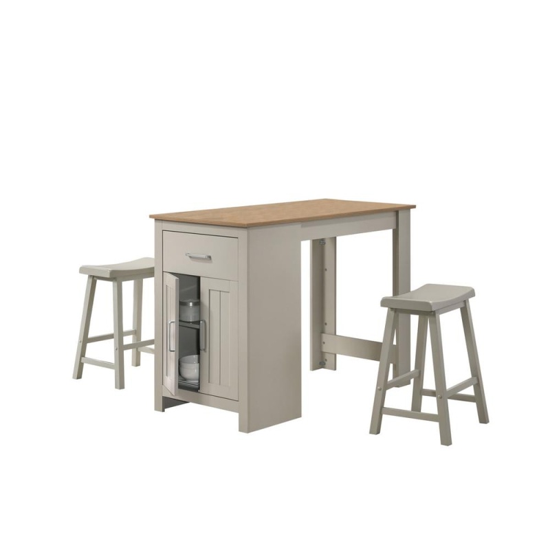 Alonzo Light Gray Counter Height Dining Table Set
