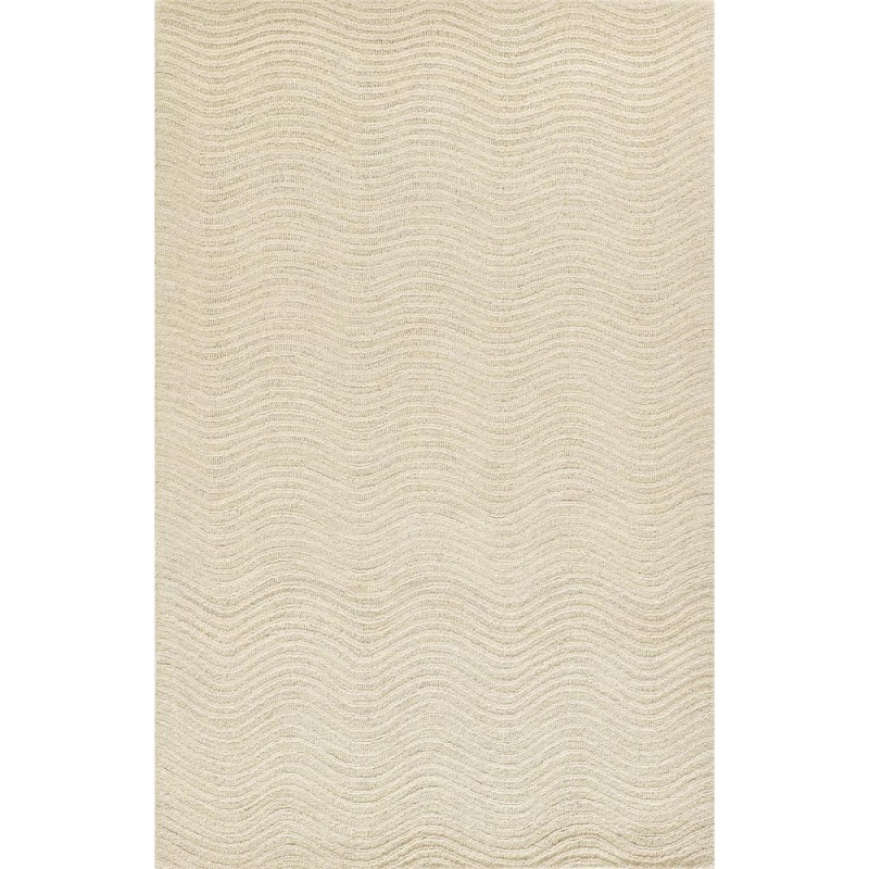 Contemporary Rectangle Area Rug, Ivory, 2' X 3'