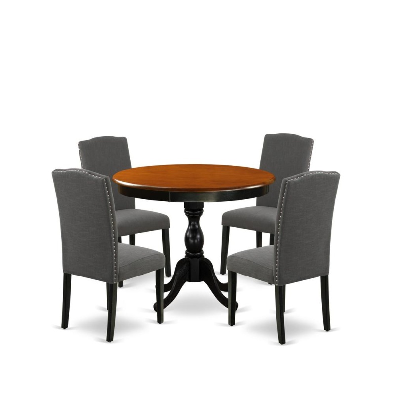 5-Pc Round Kitchen Table Set