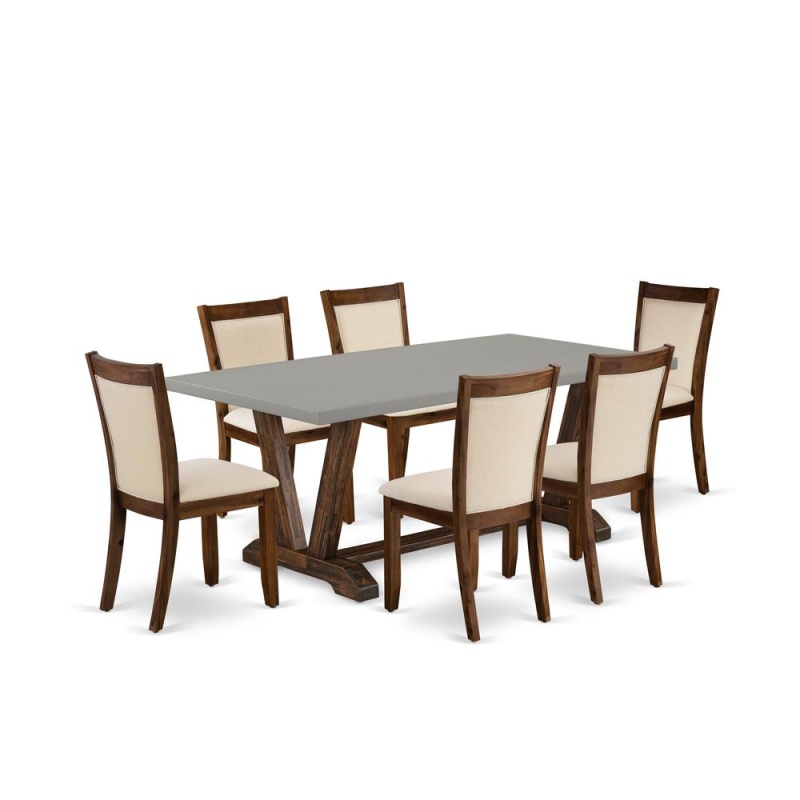 7-Piece Mid Century Modern Dining Set