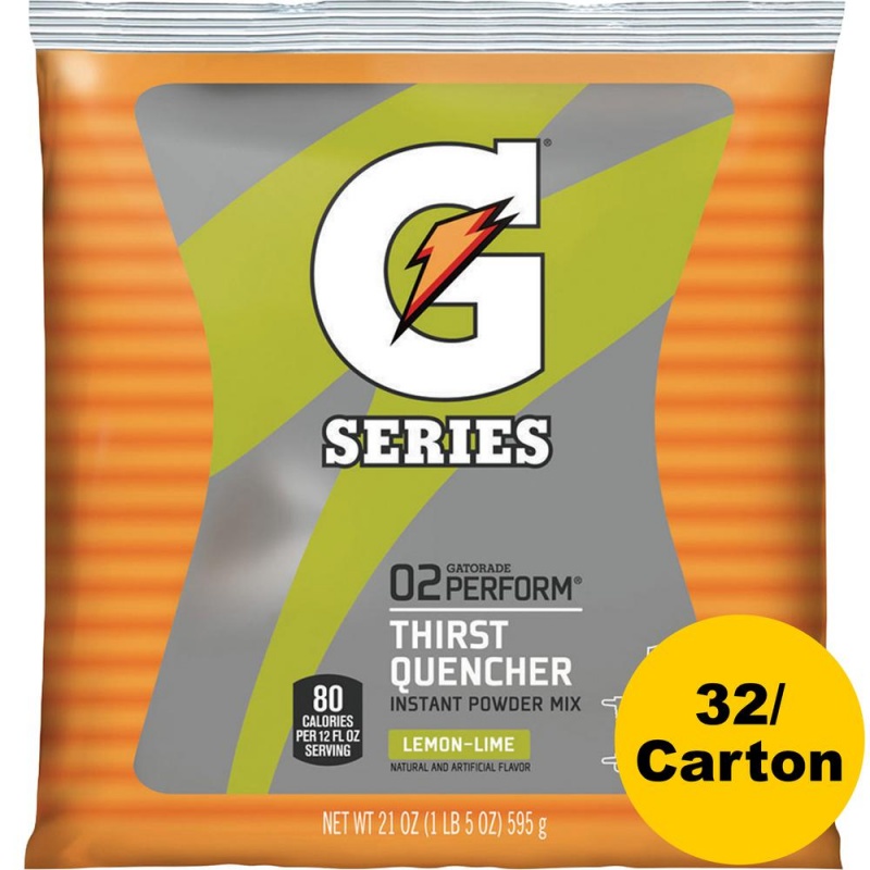 Gatorade Thirst Quencher Powder Mix - Powder - 1.31 Lb - 2.50 Gal Maximum Yield - Pouch - 32 / Carton