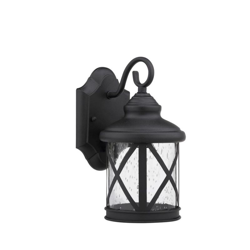 Milania Adora Transitional 1 Light Black Outdoor Wall Sconce 16" Height