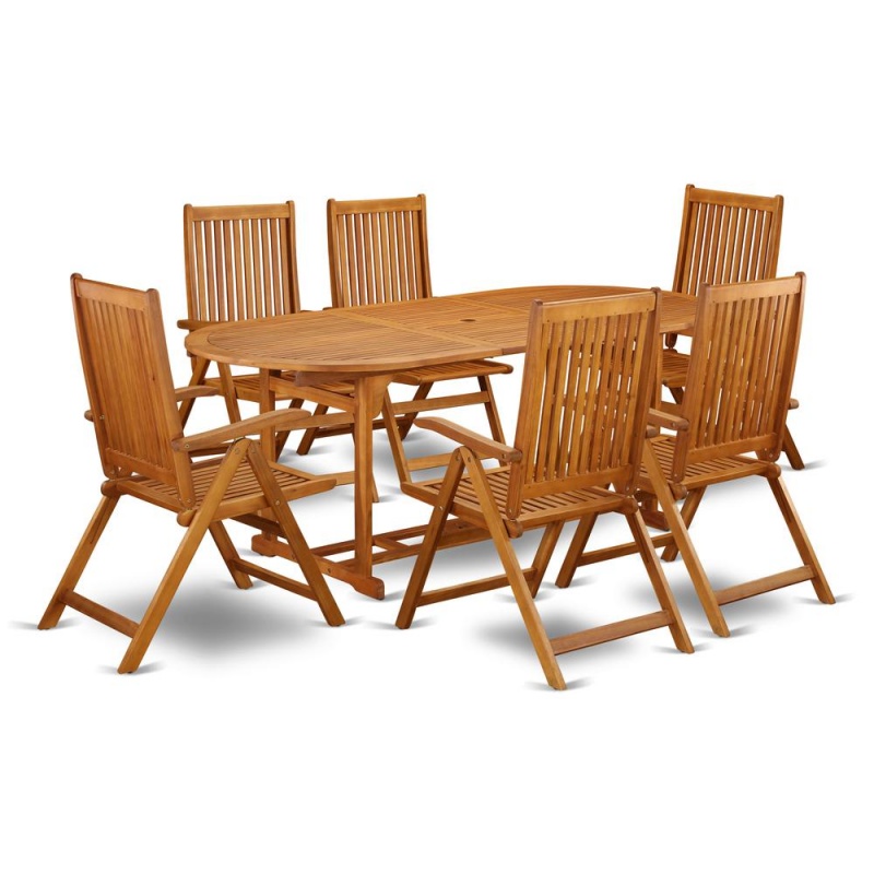 Wooden Patio Set Natural Oil