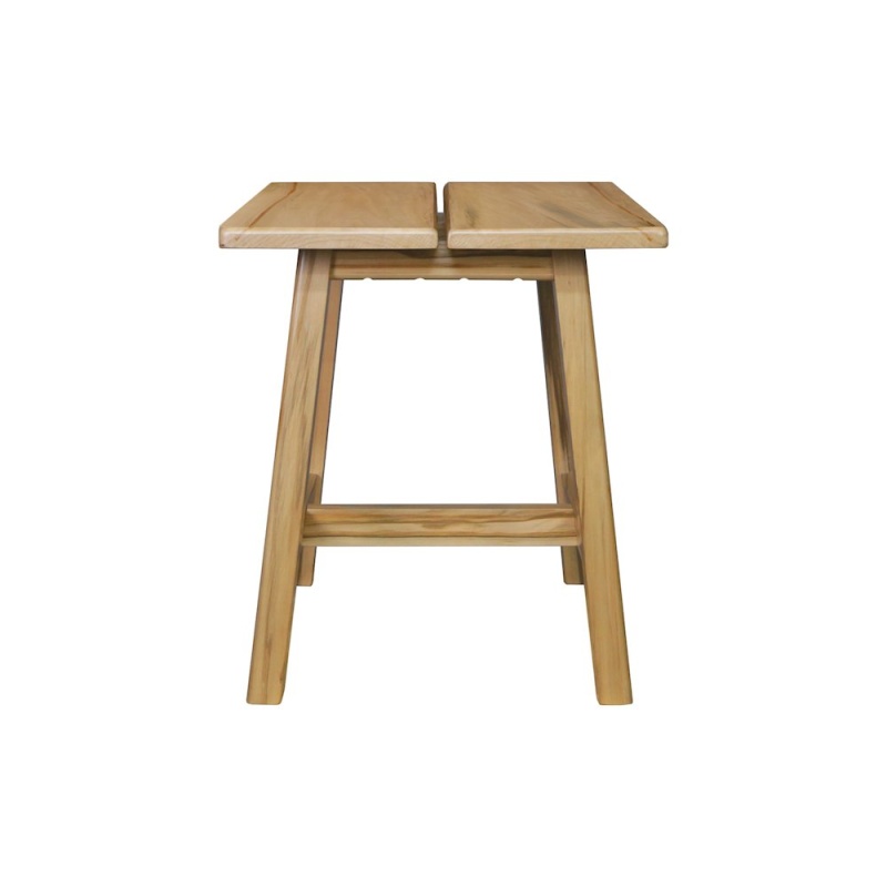 100% American Hardwood Rectangle Stool With Split Top