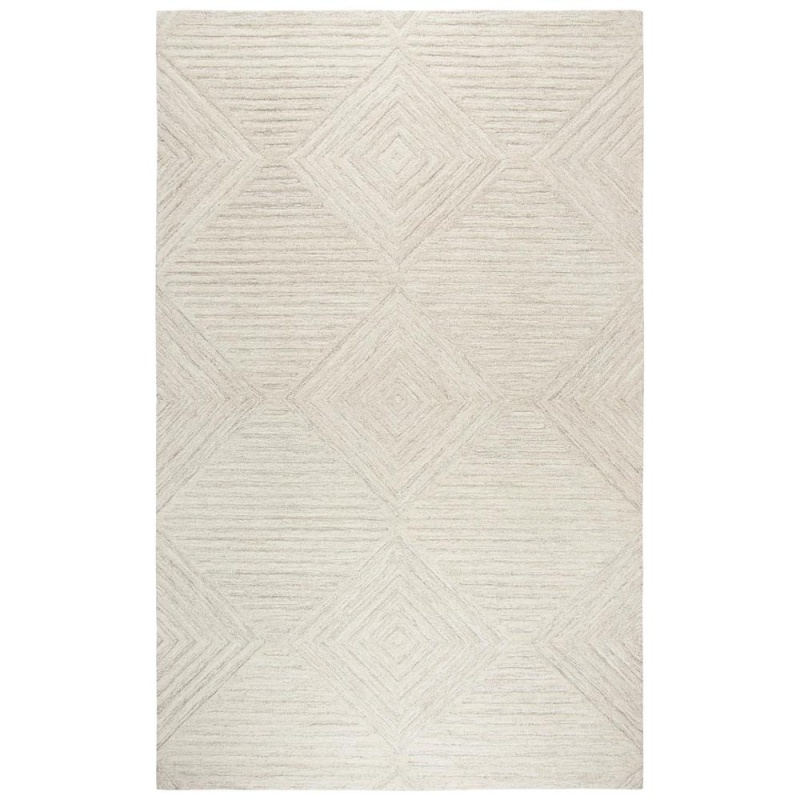 Hand Tufted Cut & Loop Pile Wool Rug, 9' X 12'