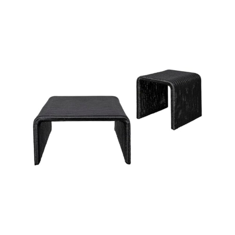 Cahya 2-Piece Rattan Coffee and End Table Set