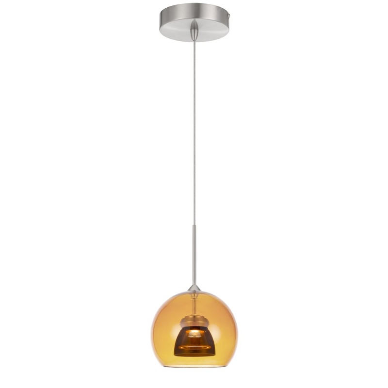 Integrated Dimmable Led Glass Mini Pendant Light. 6W, 450 Lumen, 3000k