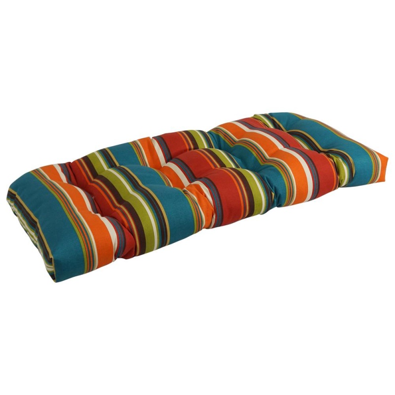 42-Inch By 19-Inch U-Shaped Patterned Spun Polyester Tufted Settee/Bench Cushion 93180-Ls-Reo-51