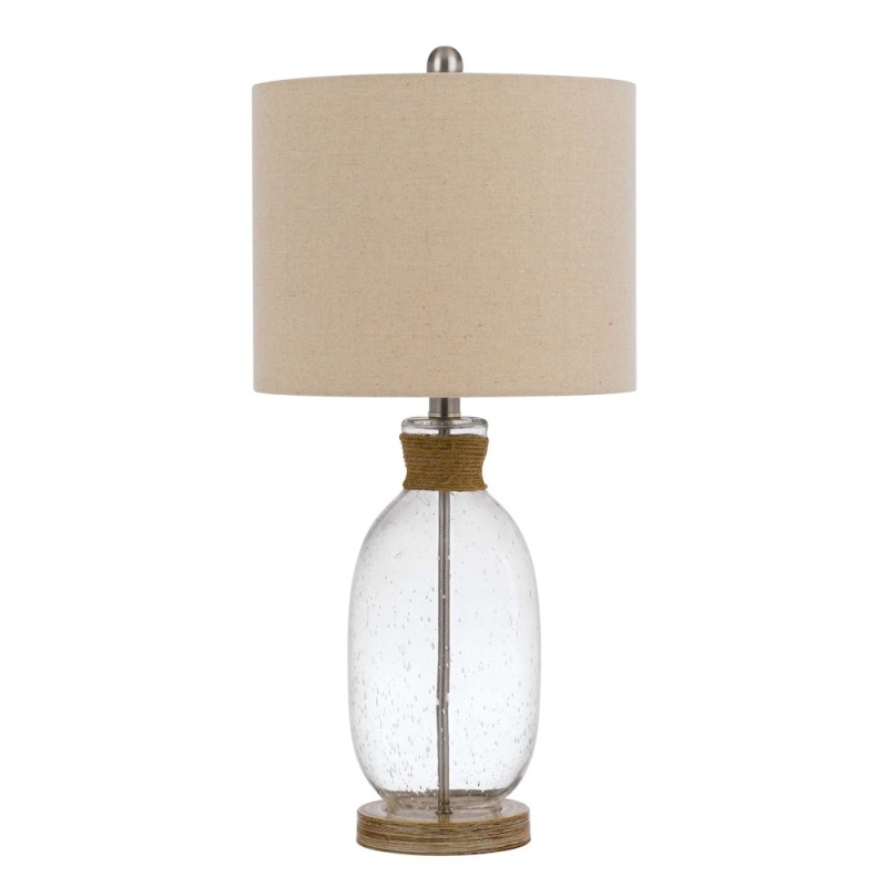 150W 3-Way Seymour Bubbled Glass Table Lamp