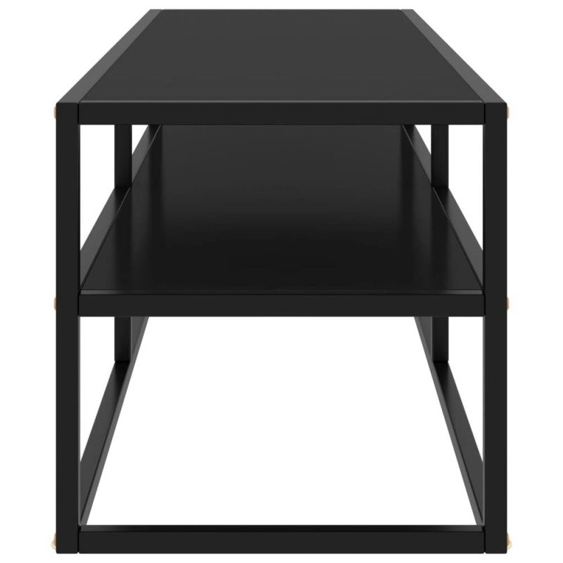Vidaxl Tv Cabinet Black With Black Glass 47.2"X15.7"X15.7" 2860