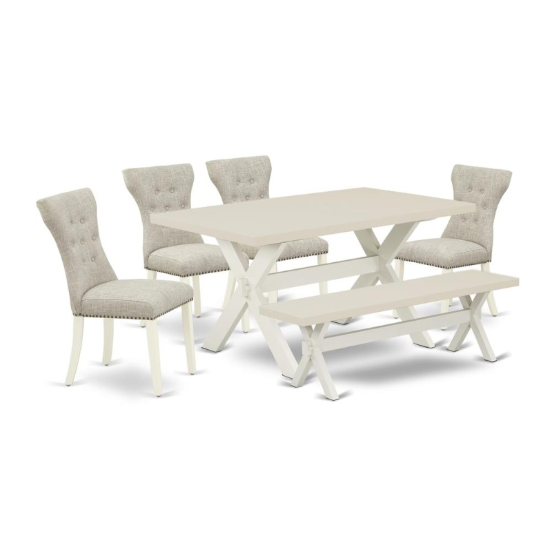 East West Furniture 6-Piece Kitchen Dinette Set