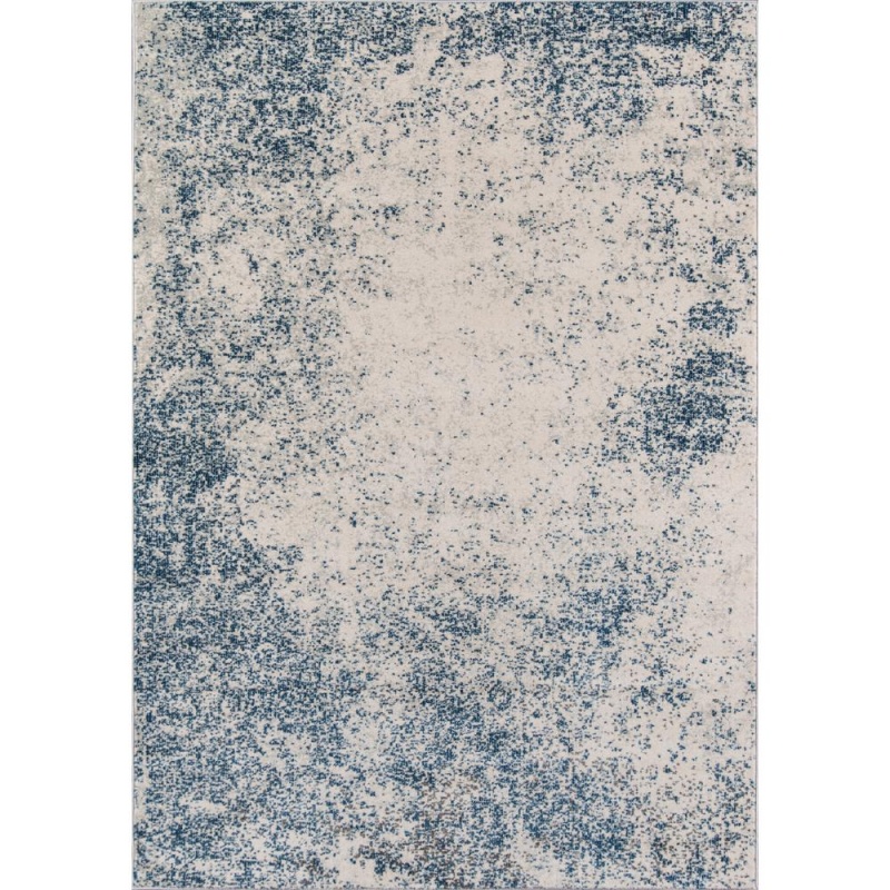 Transitional Rectangle Area Rug, Blue, 5'3" X 7'6"