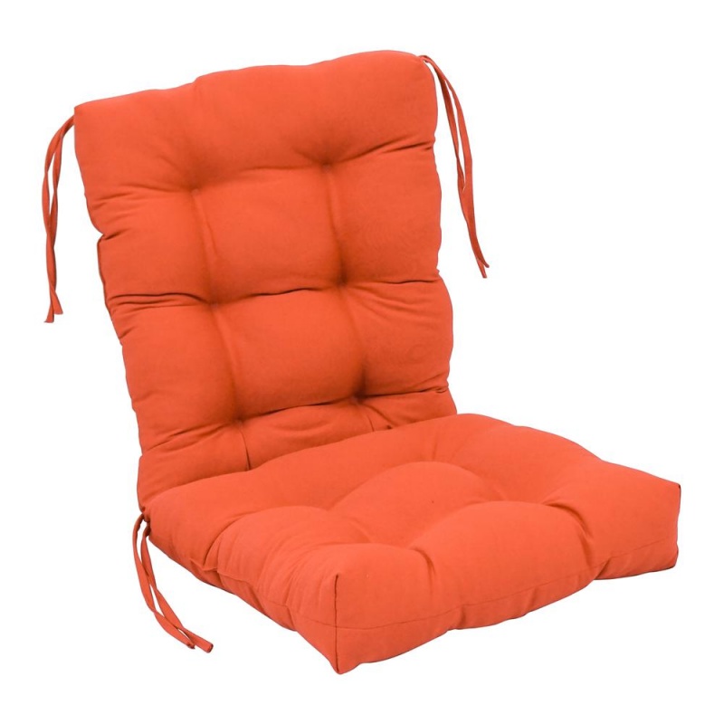 18-Inch By 38-Inch Solid Twill Tufted Chair Cushion