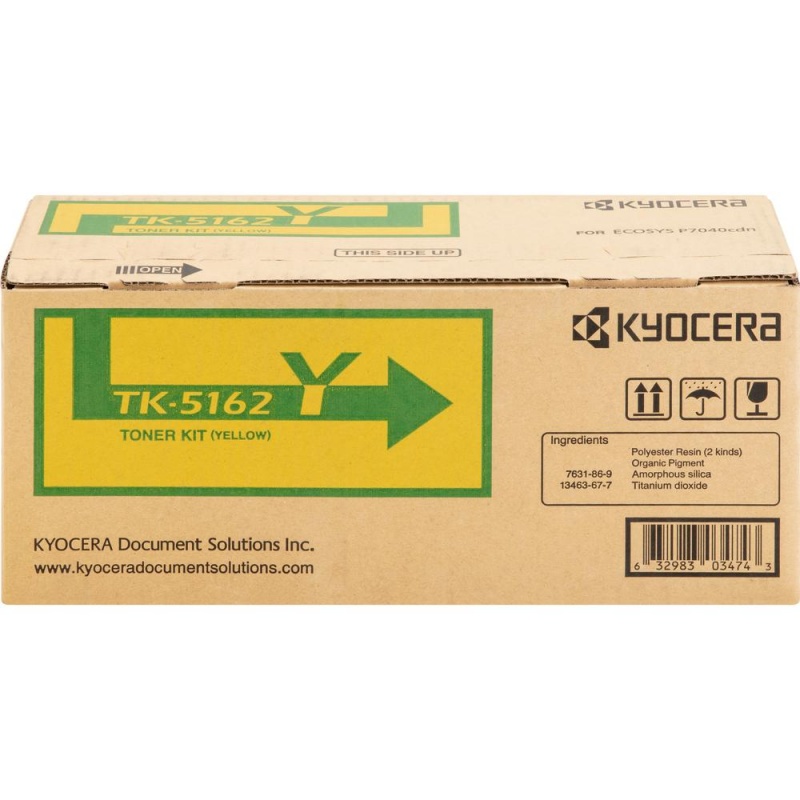 Kyocera Tk-5162Y Original Toner Cartridge - Yellow - Laser - 12000 Pages - 1 Each