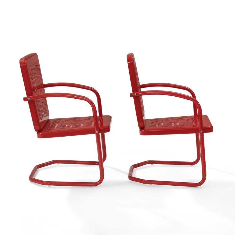 Bates 2Pc Outdoor Chair Set Red - 2 Chairs